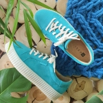 Sportowe buty damskie sneakersy trampki  turkusowe Nessi 17111