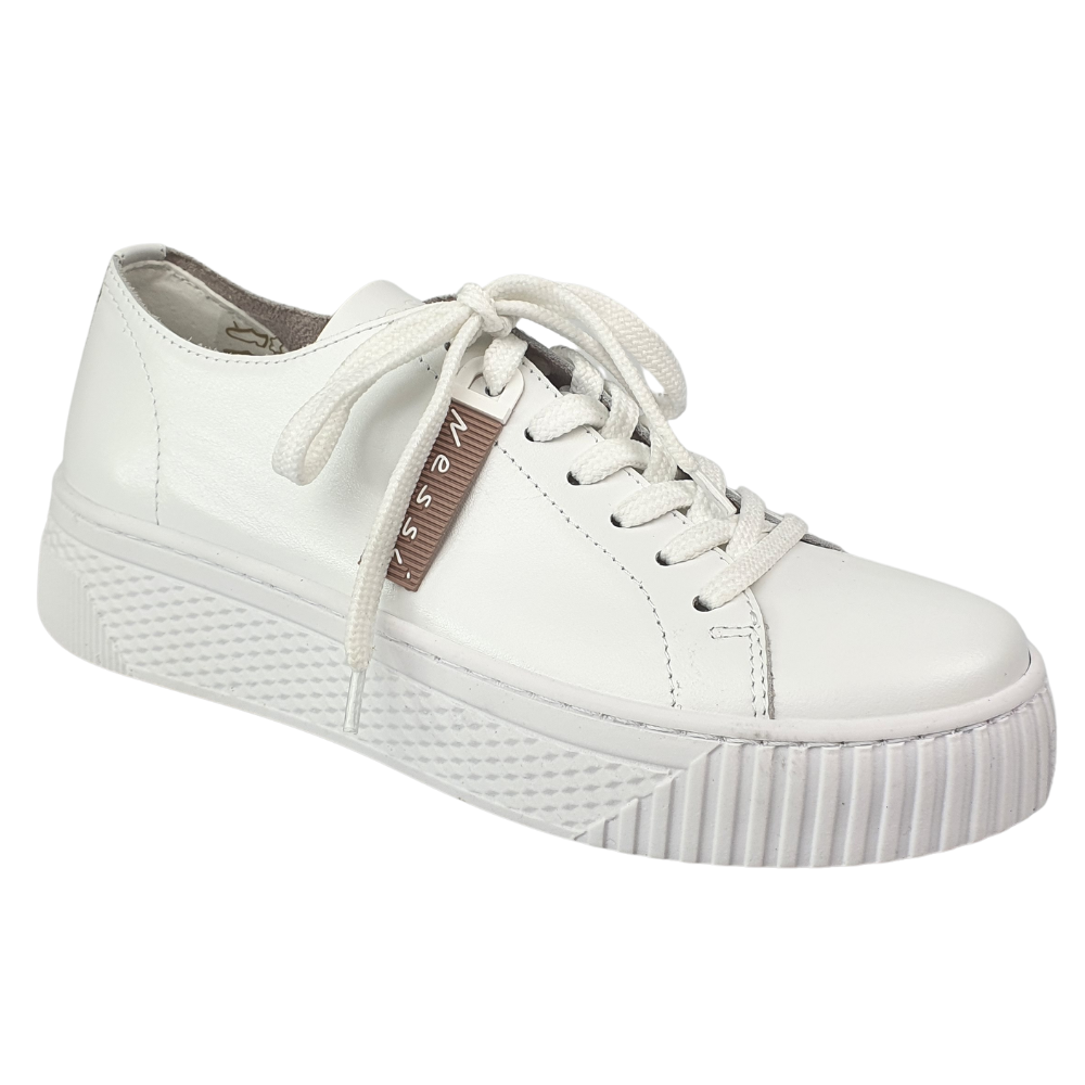 półbuty sportowe damskie sneakersy białe nessi 22162