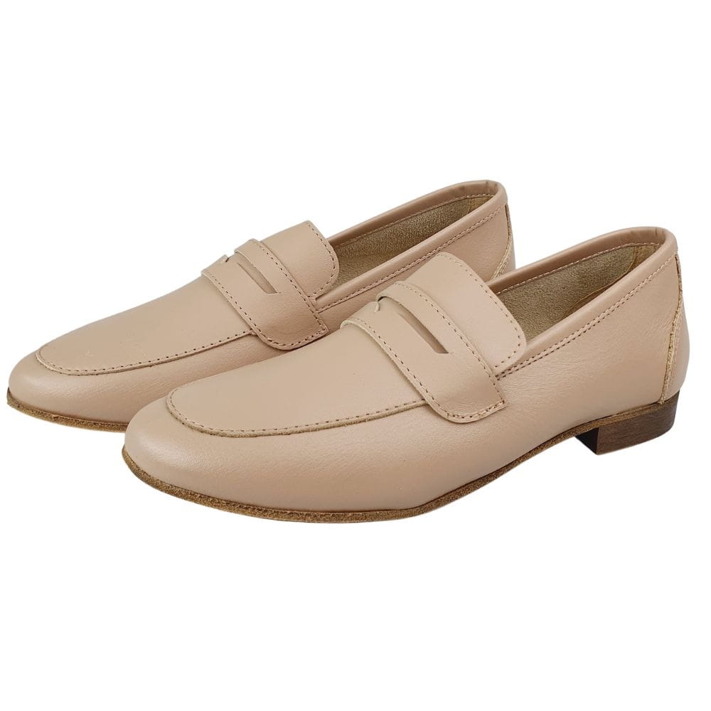 mokasyny damskie lordsy beżowe nessi 20703