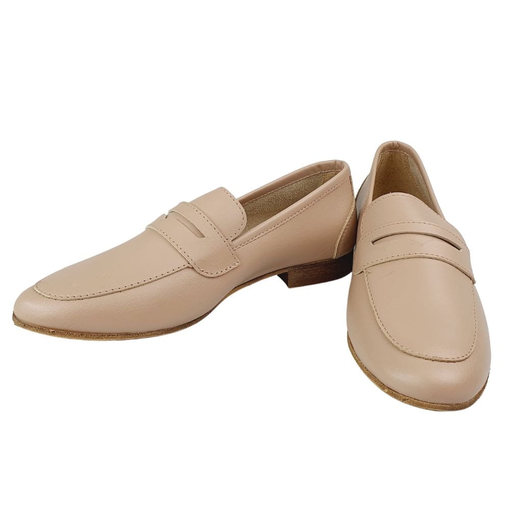 mokasyny damskie lordsy beżowe nessi 20703