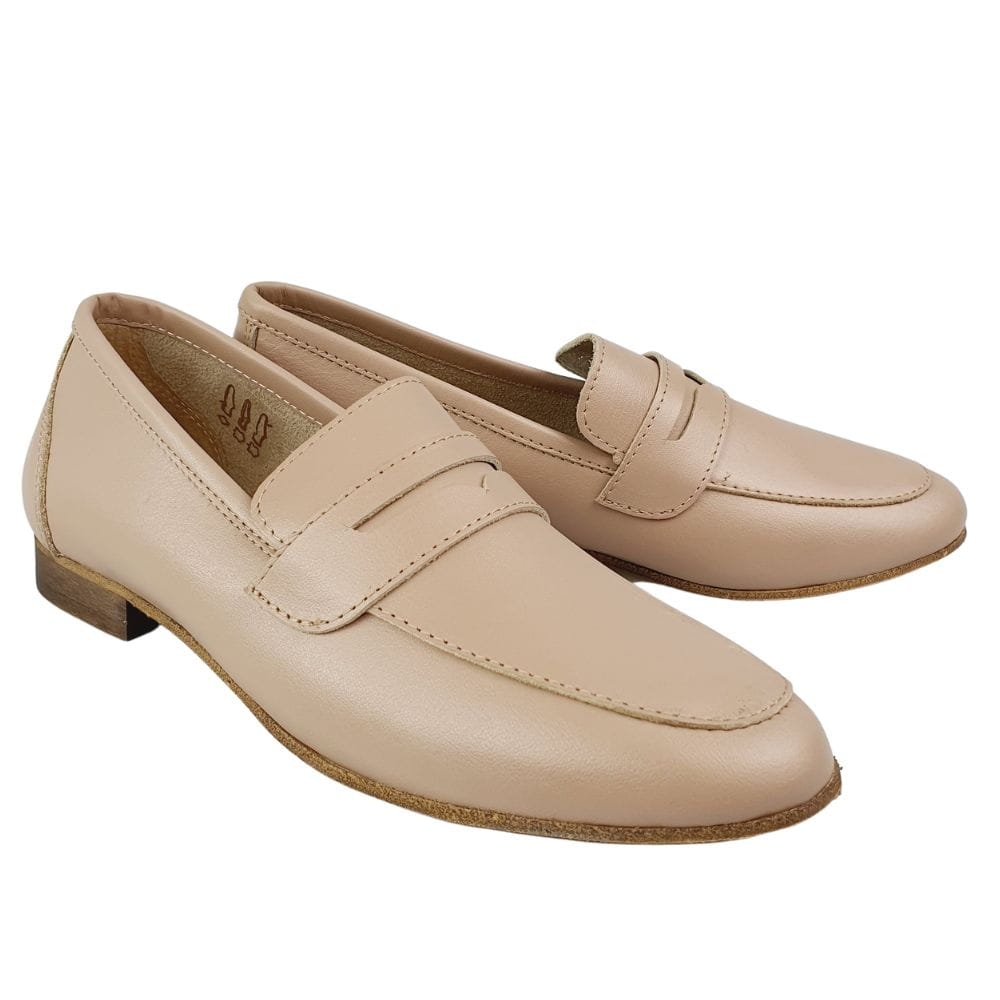 mokasyny damskie lordsy beżowe nessi 20703