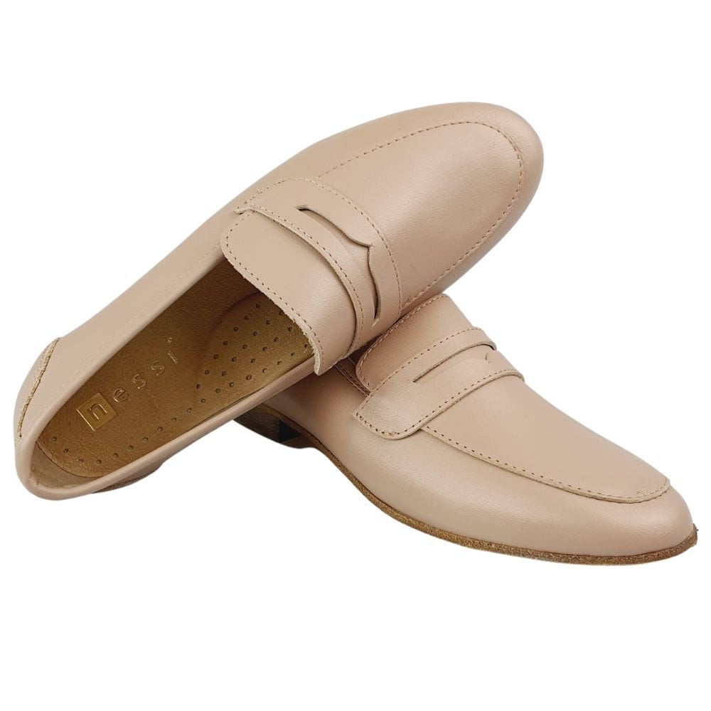 mokasyny damskie lordsy beżowe nessi 20703