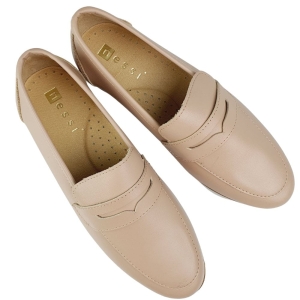 mokasyny damskie lordsy beżowe nessi 20703