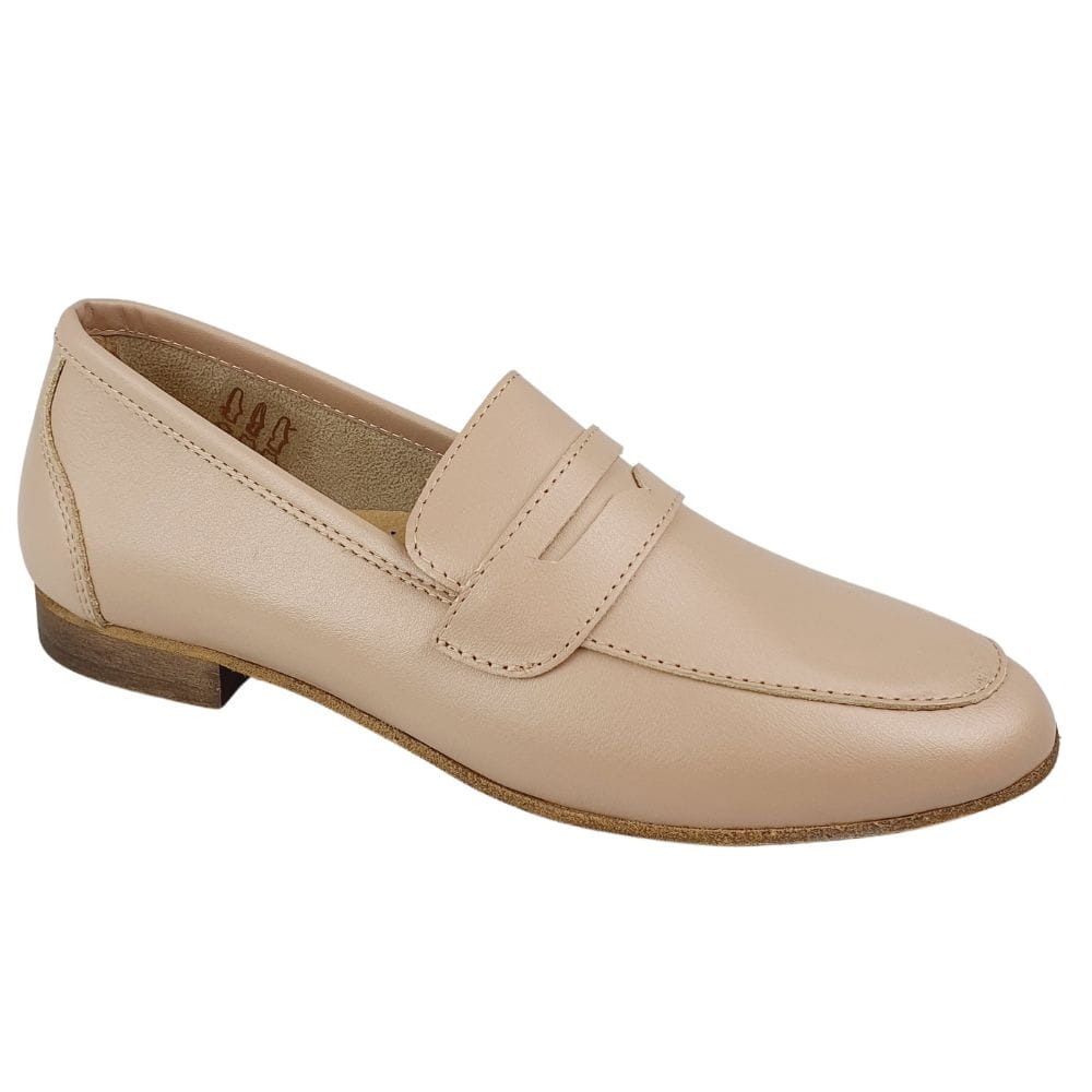 mokasyny damskie lordsy beżowe nessi 20703