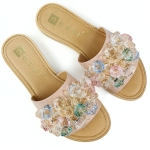 Klapki różowe z kryształkami NESSI 23453