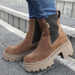 Botki sztyblety brąz zamsz Nessi 23534