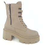 Botki traperki beżowe sznurowane Nessi 23533