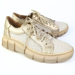 Półbuty damskie sznurowane jasny beż siateczka Maciejka  5850 05850