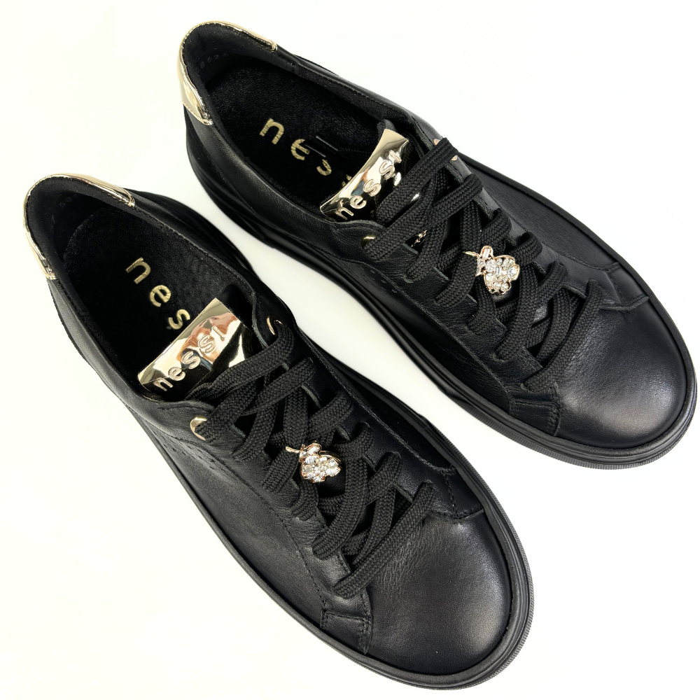 sportowe półbuty damskie czarne nessi 24585