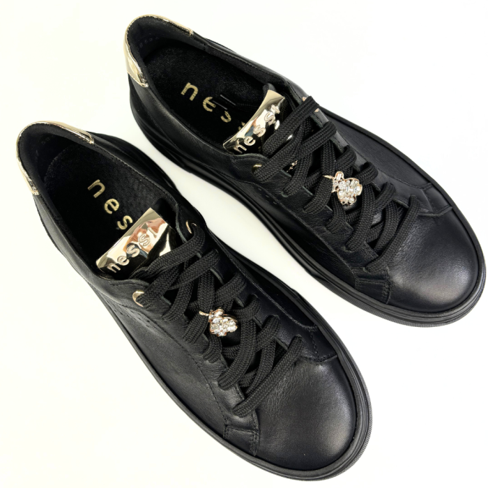 sportowe półbuty damskie czarne nessi 24585