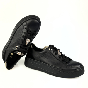 sportowe półbuty damskie czarne nessi 24585