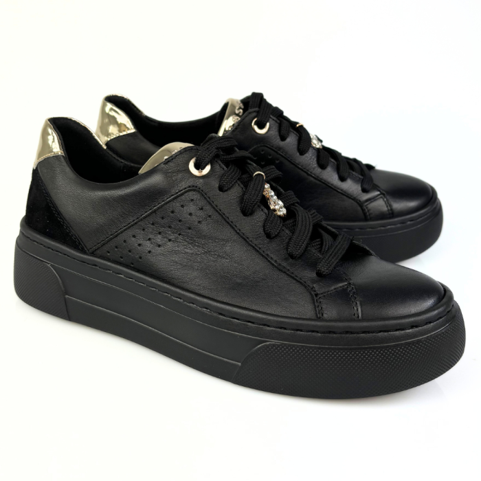 sportowe półbuty damskie czarne nessi 24585