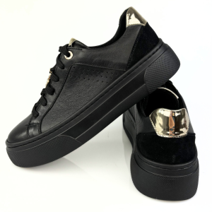 sportowe półbuty damskie czarne nessi 24585