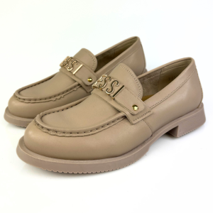 mokasyny damskie beżowe skóra lico nessi 24598