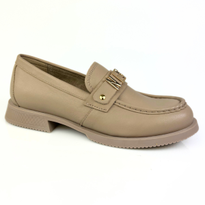 mokasyny damskie beżowe skóra lico nessi 24598