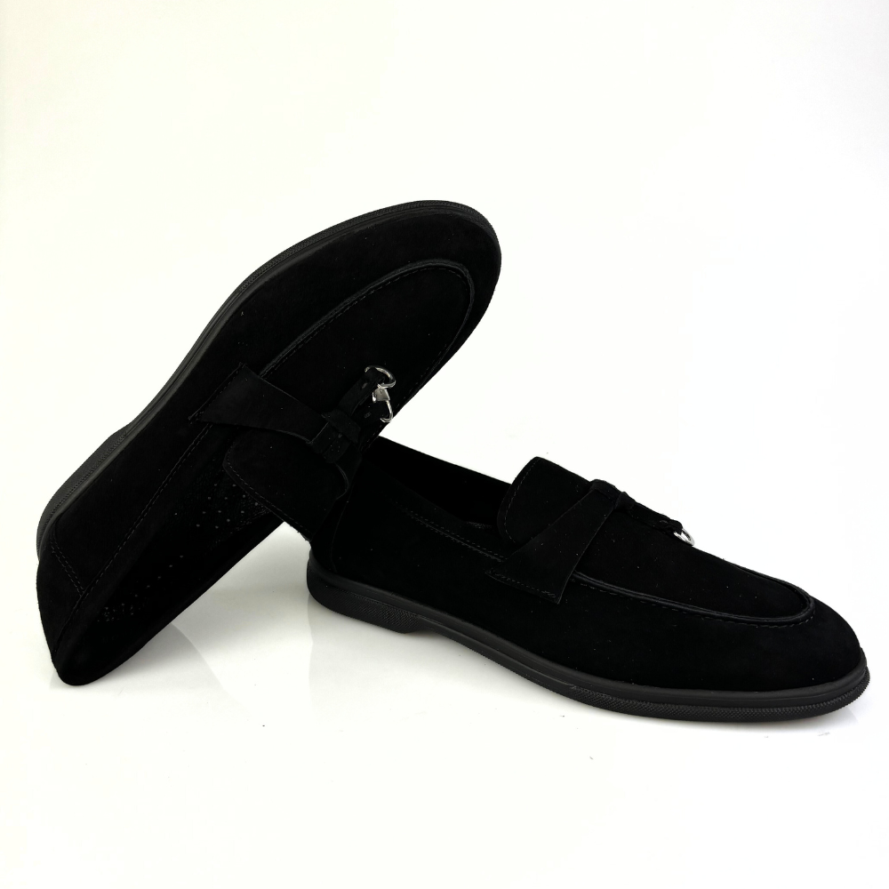 mokasyny damskie lordsy czarne nessi 24608