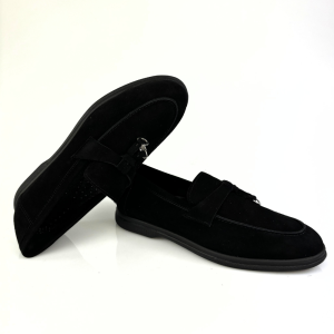 mokasyny damskie lordsy czarne nessi 24608