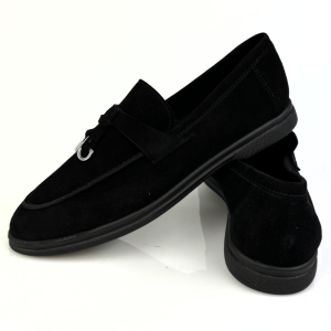 mokasyny damskie lordsy czarne nessi 24608