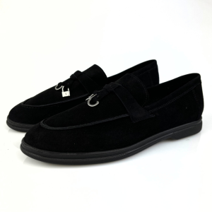 mokasyny damskie lordsy czarne nessi 24608