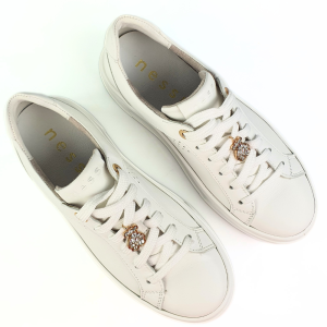 sportowe półbuty damskie białe nessi 24585