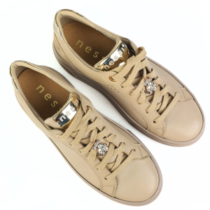 sportowe półbuty damskie beżowe nessi 24585