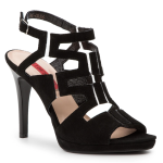 Sandałki na szpilce czarne Libero 9310