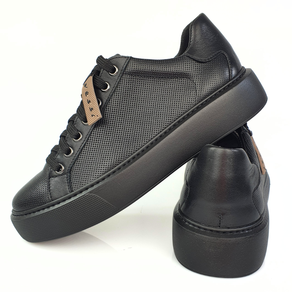 sportowe buty damskie sneakersy czarne nessi 23420
