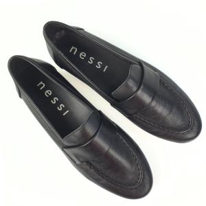 mokasyny damskie lordsy czarne nessi 24607