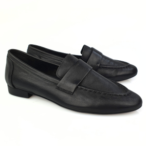 mokasyny damskie lordsy czarne nessi 24607