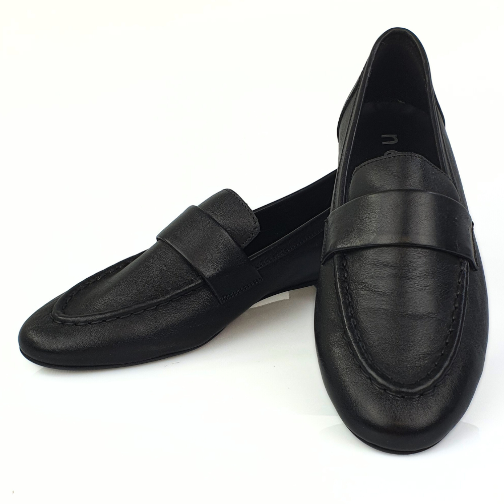 mokasyny damskie lordsy czarne nessi 24607