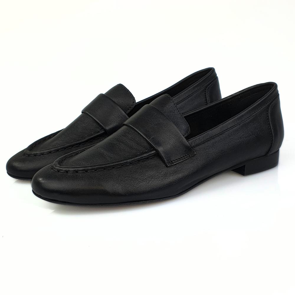 mokasyny damskie lordsy czarne nessi 24607