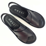 Sandałki płaskie czarne NESSI 20730 (1)