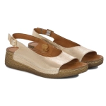 Wygodne sandały złote Maciejka L 7069