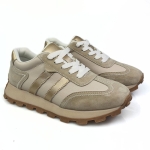Modne sportowe sneakersy damskie beżowe S.Barski 7097