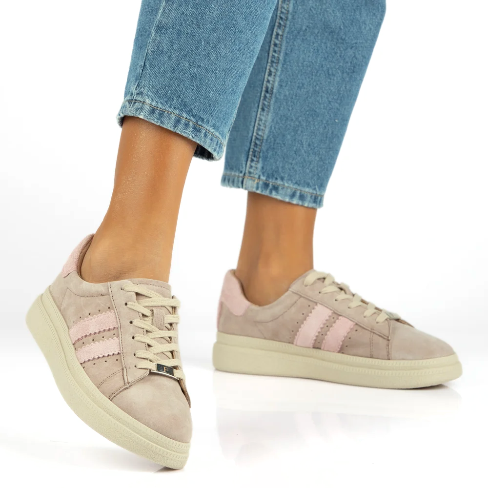 sneakersy damskie skóra Filippo DP7499 beżowy (4).png