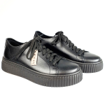 Sportowe buty damskie sneakersy trampki  czarne Nessi 22162