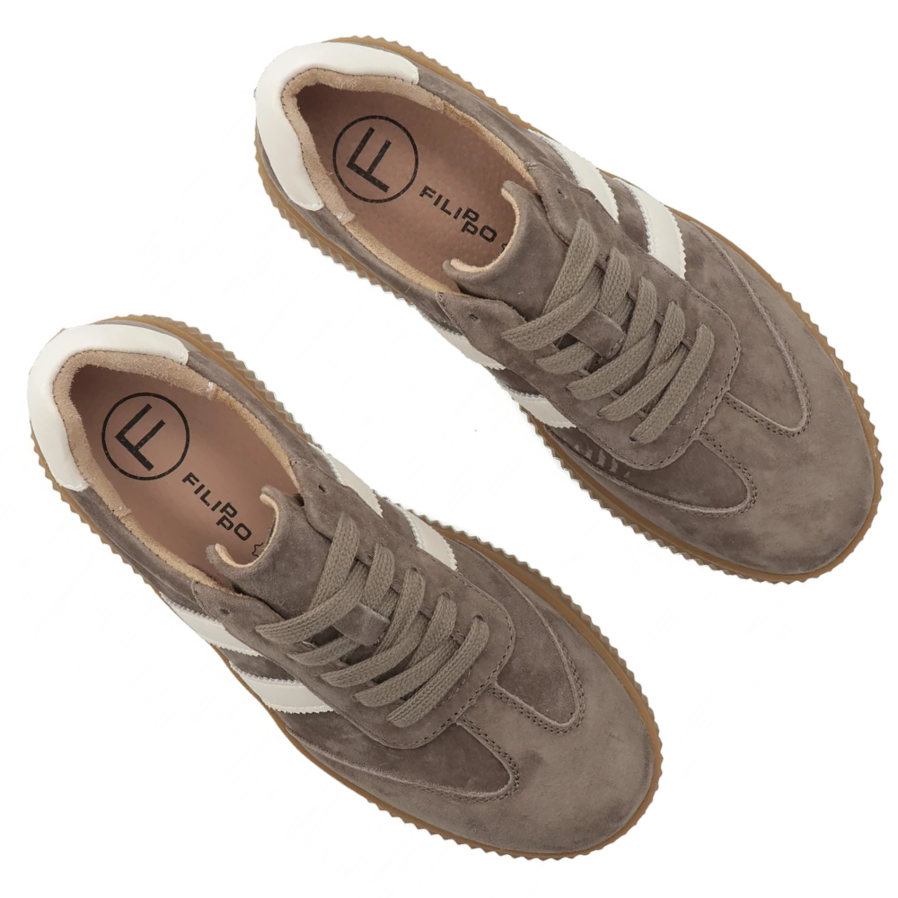 sportowe sneakresy skóra beż taupe Filippo DP6776 (1).png