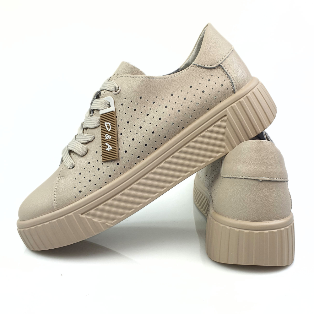 sneakersy damskie beżowe skóra Barski GR61-5938 (2).png
