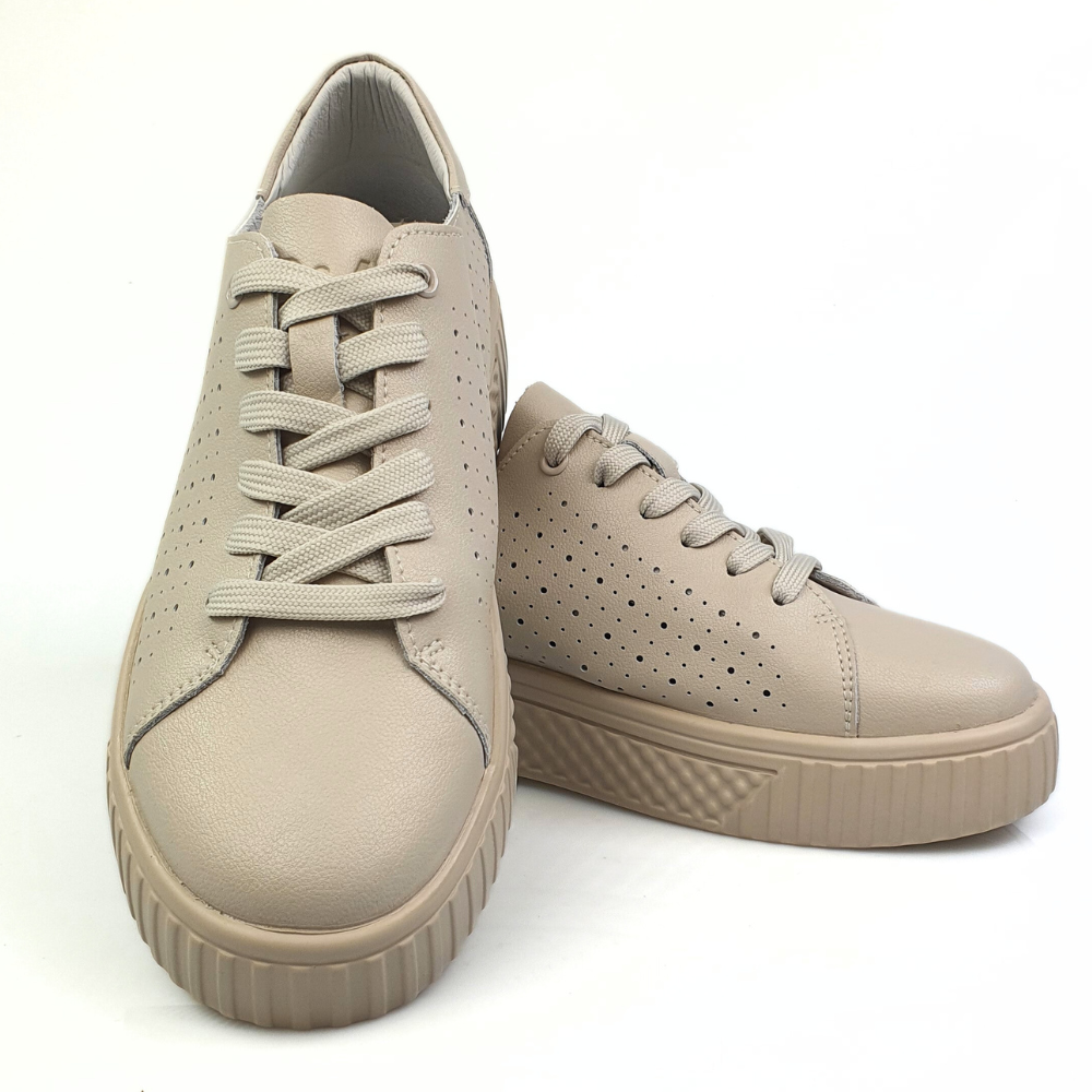 sneakersy damskie beżowe skóra Barski GR61-5938.png