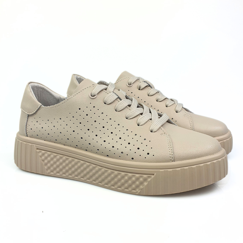 sneakersy damskie beżowe skóra Barski GR61-5938 (1).png