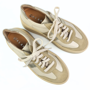 półbuty damskie sneakersy beżowe Galant 4032 (4).png