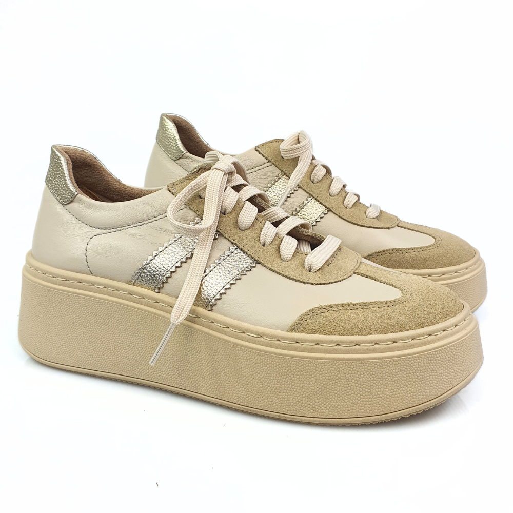 półbuty damskie sneakersy beżowe Galant 4032 (1).png