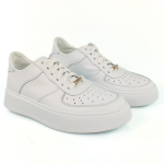 Sportowe półbuty sneakersy damskie białe Nessi 23410