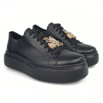 Sneakersy czarne z ozdobą żabka Nessi 24700