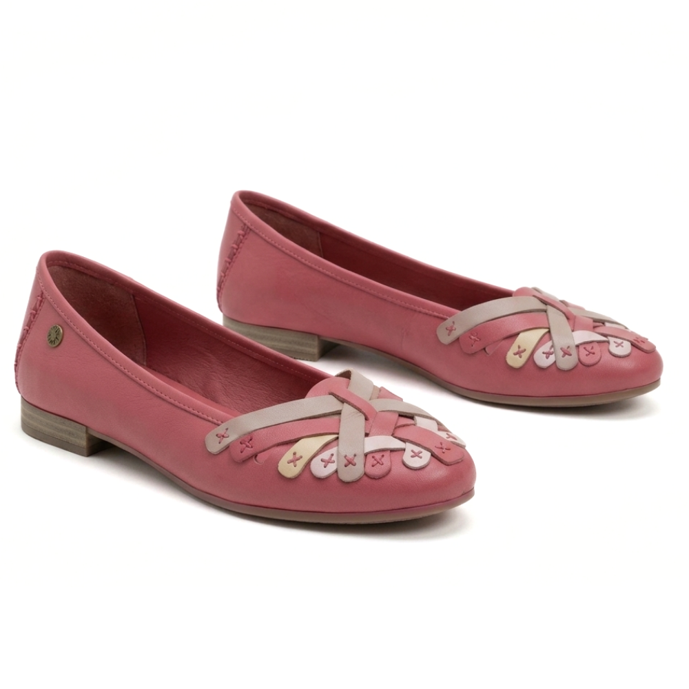 baleriny skórzane plecionka różowe Maciejka P7542 (2).png