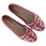 Baleriny skórzane plecione różowe Maciejka P 7542