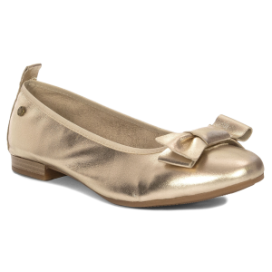 baleriny skórzane z kokardą złote Maciejka P6802 (1).png