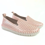 Miękkie mokasyny skórzane różowe Nessi 18390