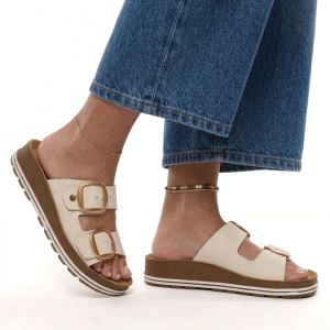 klapki damskie skórzane z klamrami Maciejka P7537 jasny beż 0.png