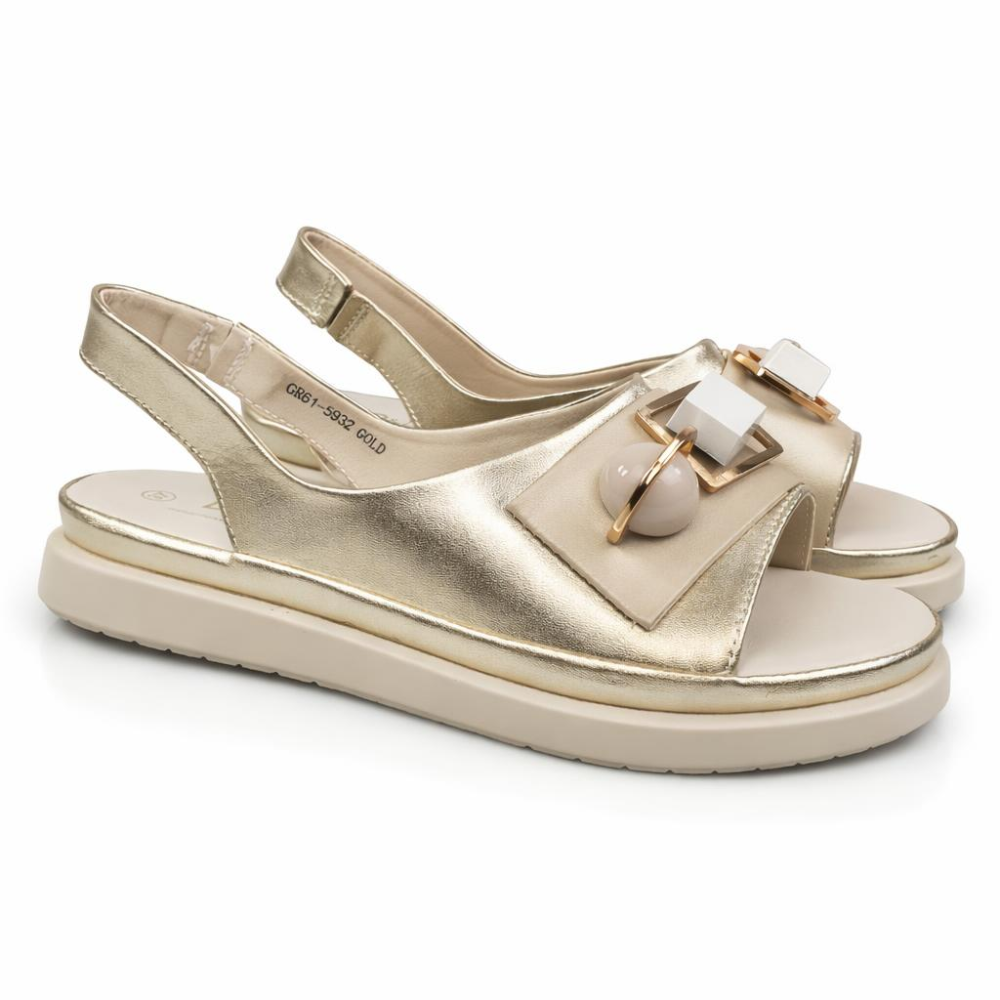 sandały damskie skórzane złote S.Barski 5932.png